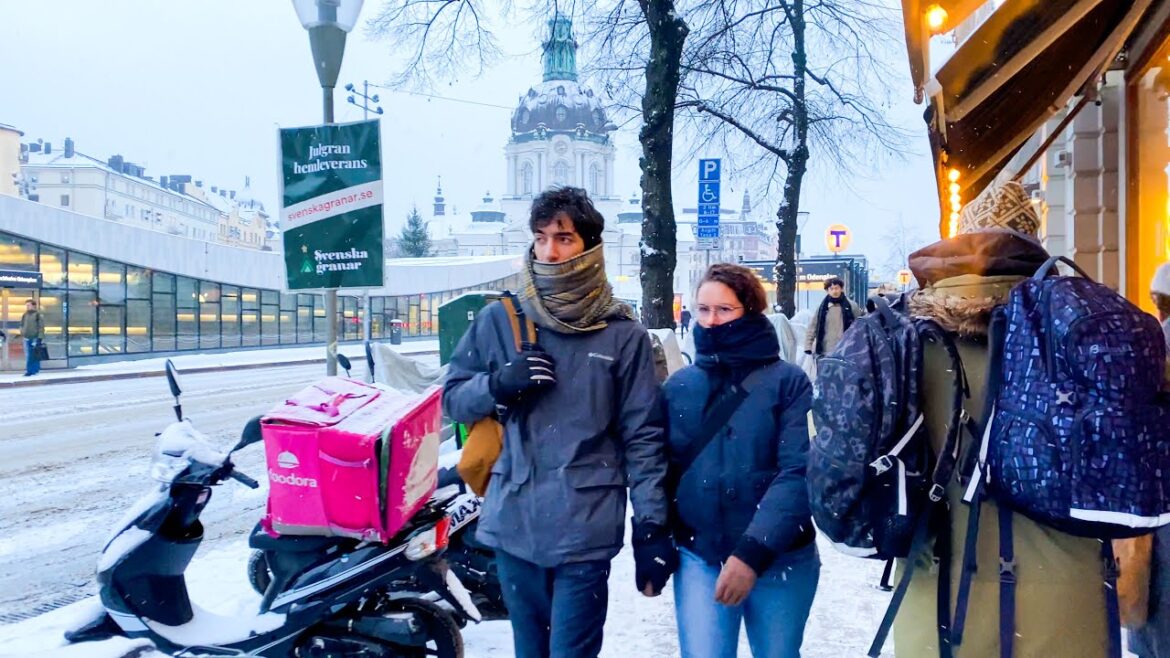 Snowy Winter Walk Stockholm, Sweden – Vasastan District 4K 60fps Snowy Winter Walk Stockholm, Sweden - Vasastan District 4K 60fps
