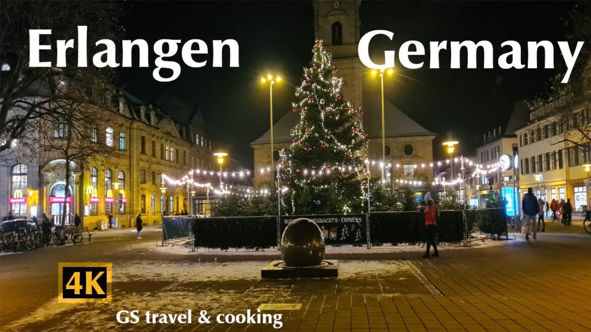 Christmas Walking Tour in Erlangen, Germany 2022 🇩🇪