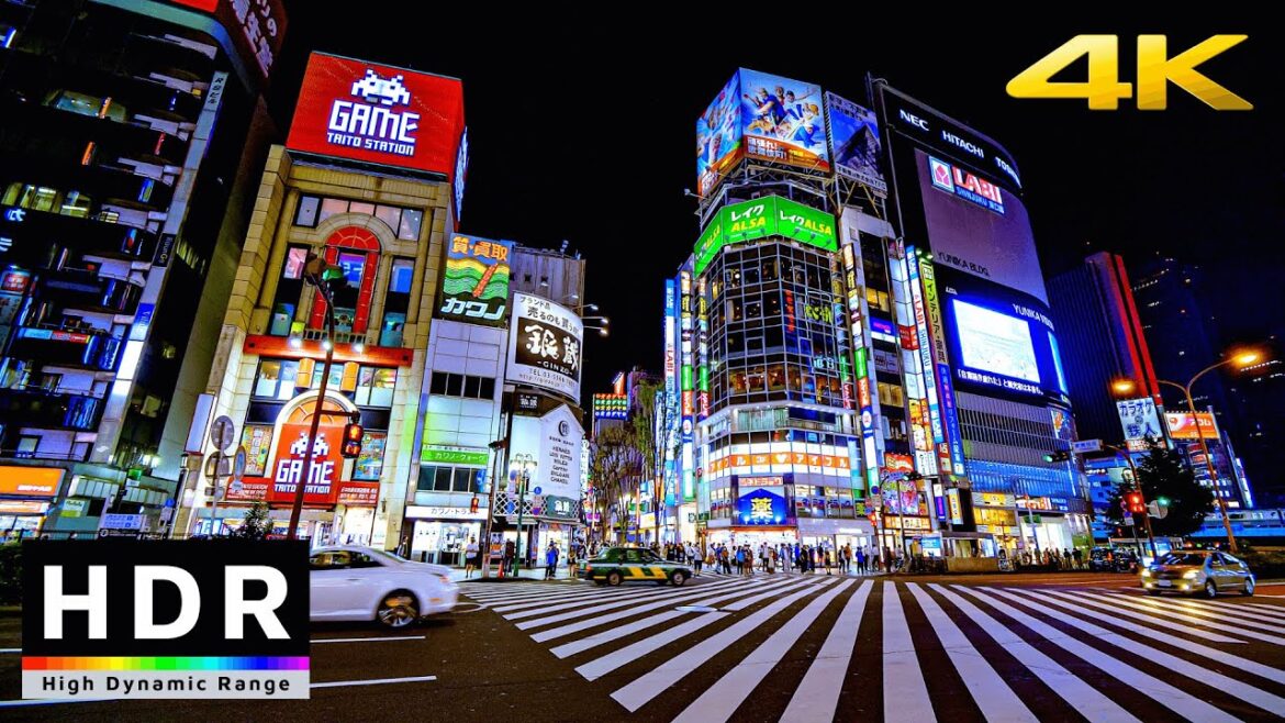 【4K HDR】Tokyo Night Walk from Shinjuku to Shin-Okubo Koreatown (東京散歩) - Summer 2020