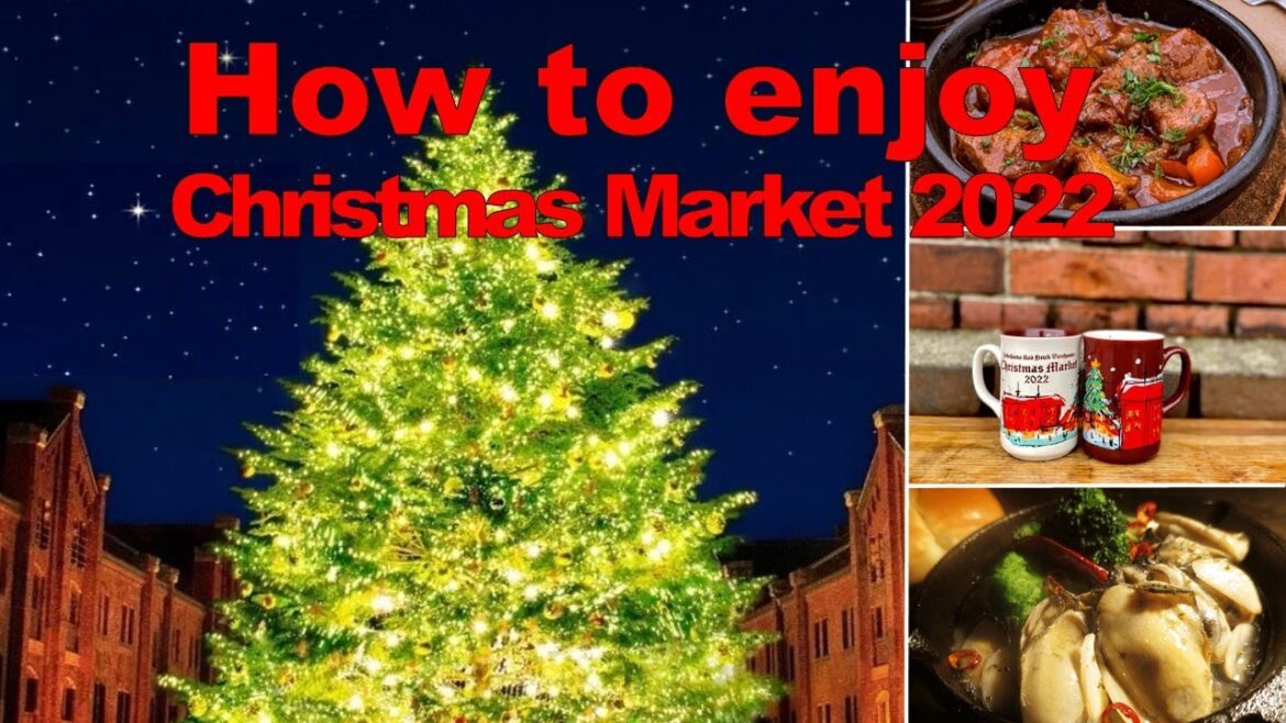 【4K】Yokohama Walking Tour - Christmas Market in Yokohama Red Brick Warehouse 2022