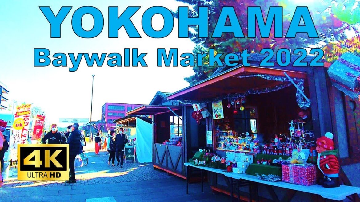 【4K】Yokohama Walking Tour - Baywalk Market 2022