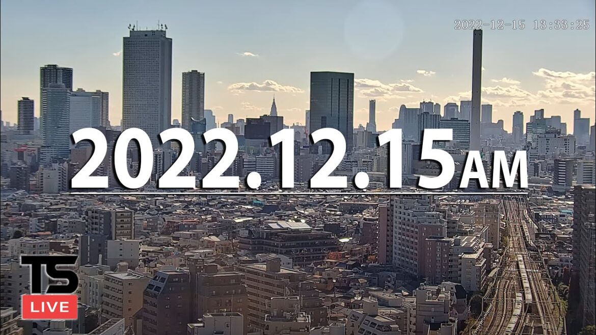【2022/12/15 AM】東京スカイライン・ライブカメラ - Tokyo Skyline Live Camera - Ikebukuro, Shinjuku