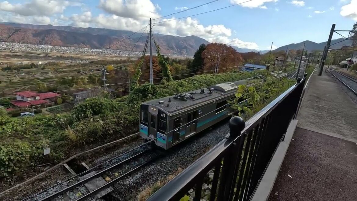 [4K] Rare Switchback Train in Japan (Nagano)