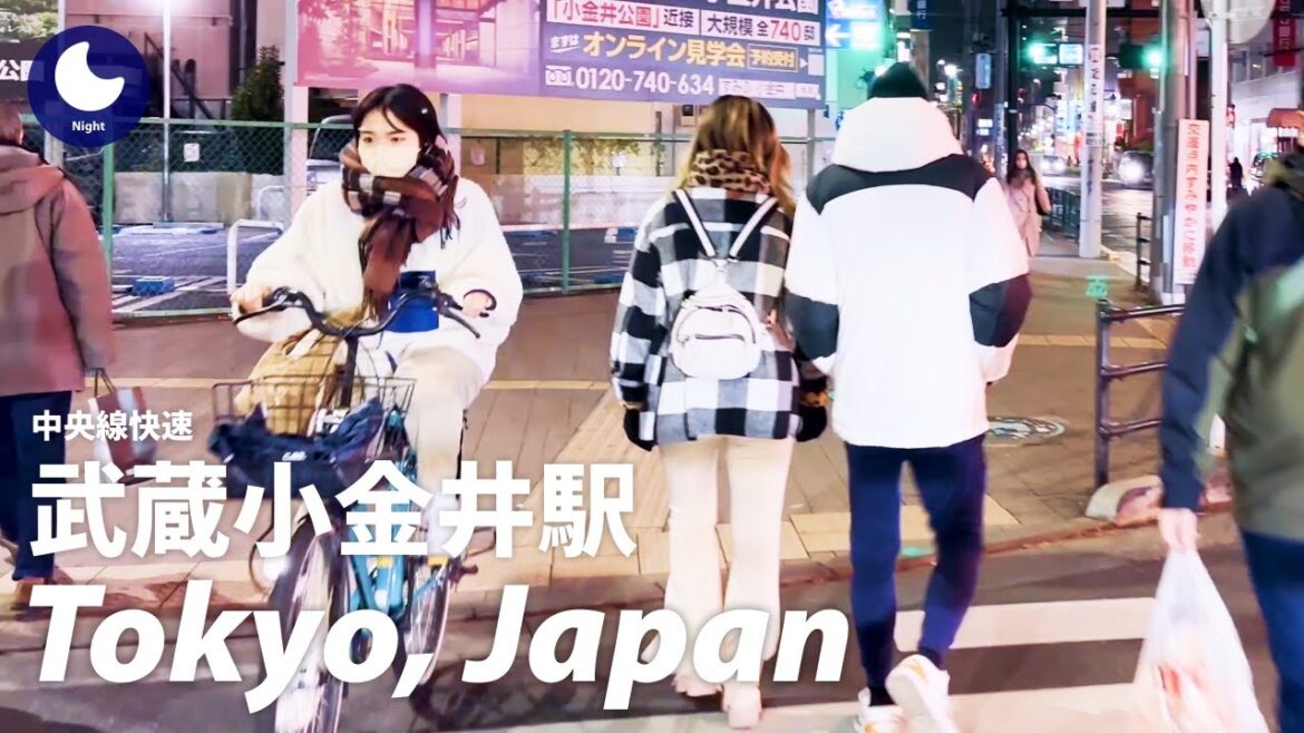 ⁴ᴷ 🇯🇵 Japan: Musashi Koganei Station, Tokyo / Chuo Line (Rapid) : Walking Tour (December, 2022)