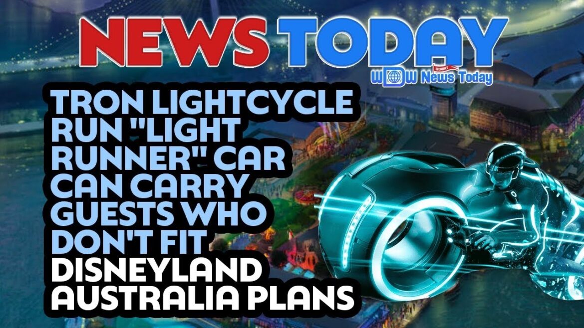 TRON Lightcycle Run “Light Runner” Car Can Carry Guests Who Don't Fit, Disneyland Australia Plans TRON Lightcycle Run "Light Runner" Car Can Carry Guests Who Don't Fit, Disneyland Australia Plans