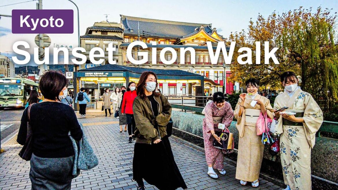 【Kyoto 💖】Walk Japan -Sunset Gion Walk from Kamo River ASMR 【4K】나라 โนารา