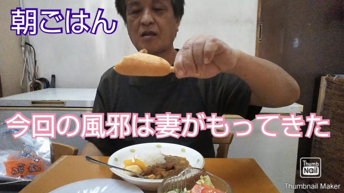 【夫婦の日常】breakfast！let's eat at home、｜朝ごはん、カレーライス、アメリカンドックを食べました、弁当屋、夫婦vlog、｜lunchbox Japanese bento