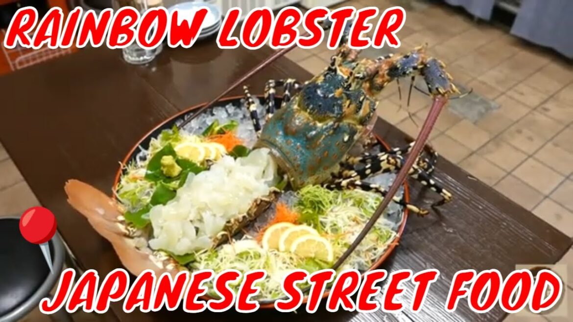 $600 GIANT RAINBOW LOBSTER Sashimi – Japanese Street Food $600 GIANT RAINBOW LOBSTER Sashimi - Japanese Street Food
