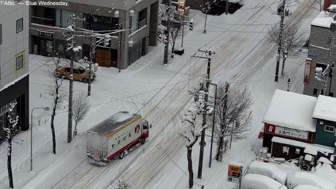 Morning in Sapporo after a heavy snowfall of 24 cm in 24 hours | December 18 ,2022