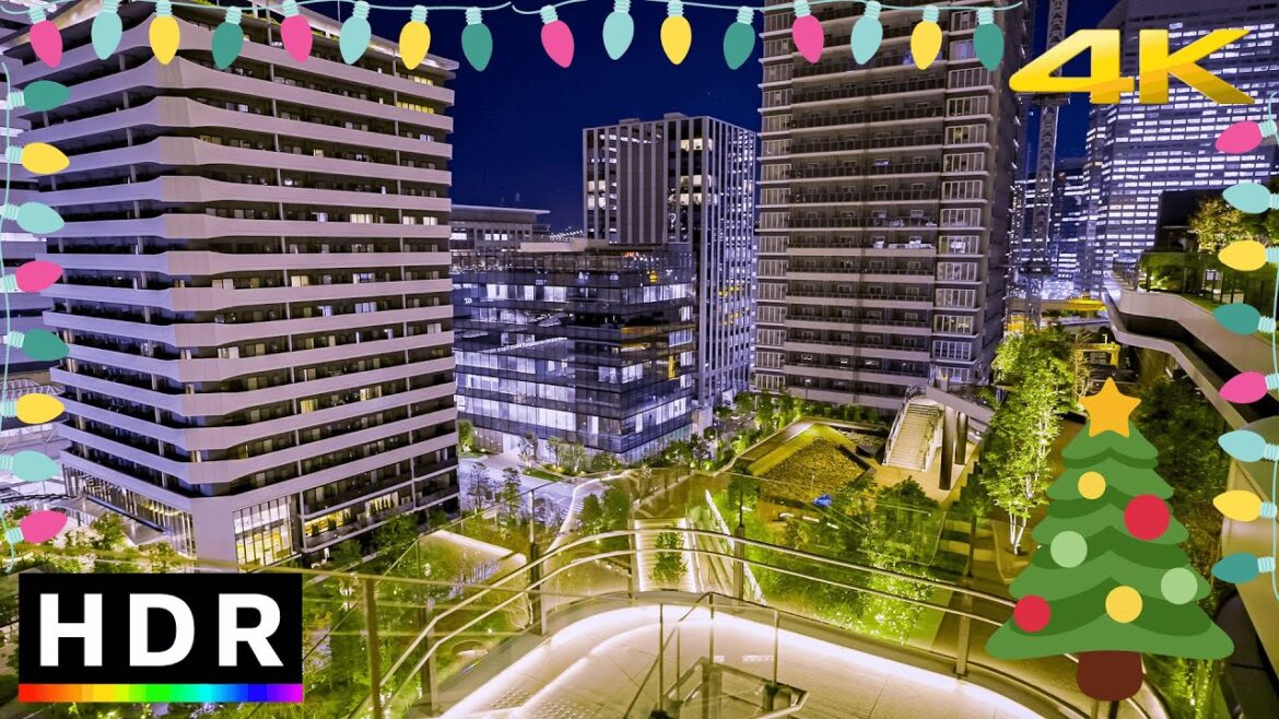 Takeshiba Waterfront Tokyo Christmas Lights 2022 // 4K HDR