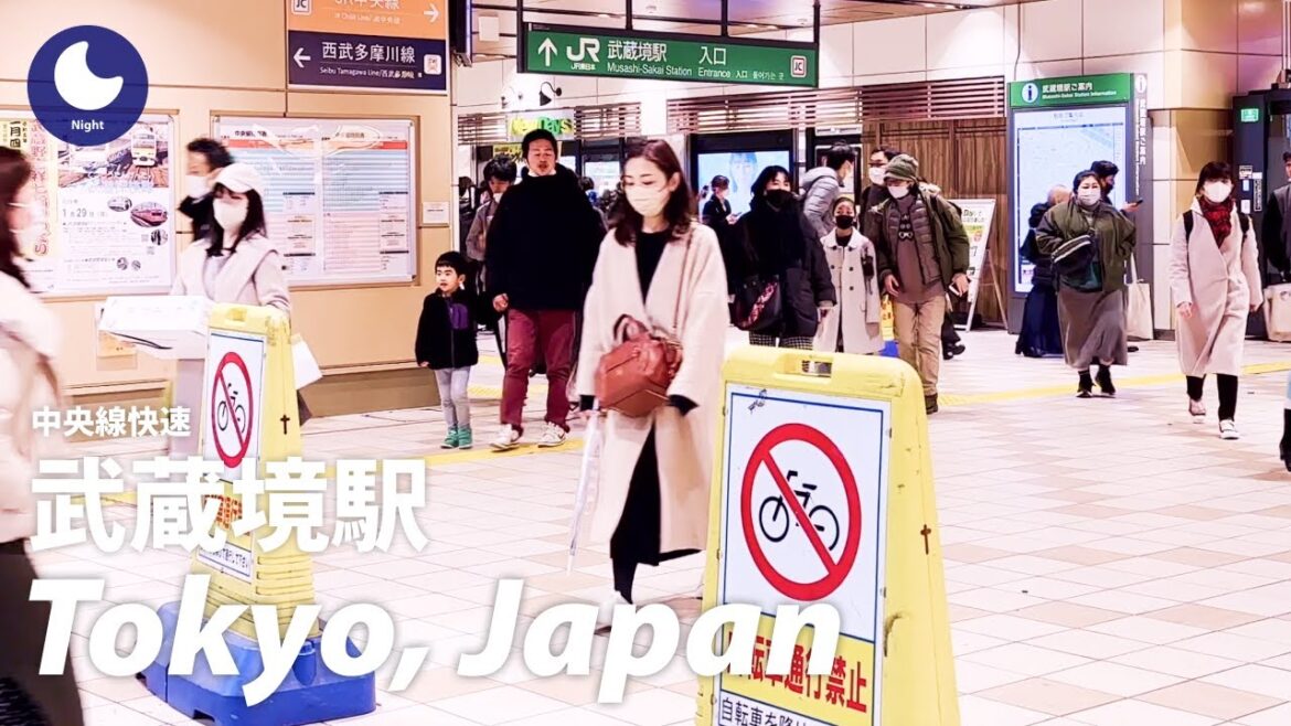 ⁴ᴷ 🇯🇵 Japan: Musashi Sakai Station, Tokyo / Chuo Line (Rapid) : Walking Tour (December, 2022)