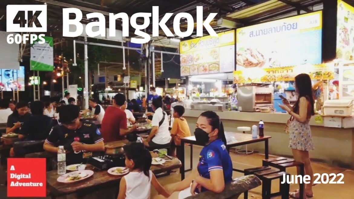 [4K] Bangkok, Thailand - Food Tour in HD with Natural Sound