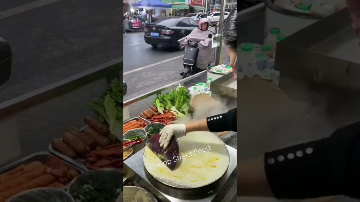 Making Asian Street Roll | Chinese Street Food | Chinese Street Roll #shorts