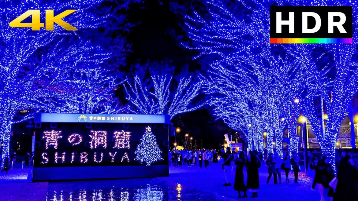 Tokyo Christmas Lights Shibuya, Harajuku, & Omotesando 2022 // 4K HDR