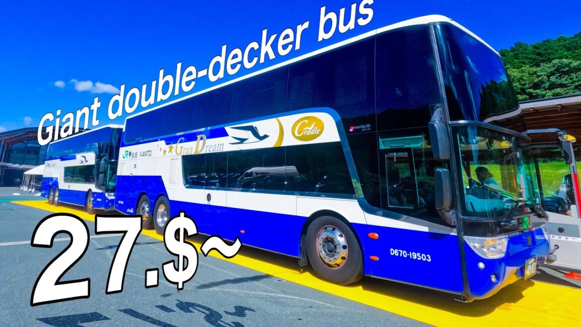 Japan's Largest Double Decker Bus Trip😆Osaka to Tokyo in a double decker bus🚌 Japan's Largest Double Decker Bus Trip😆Osaka to Tokyo in a double decker bus🚌