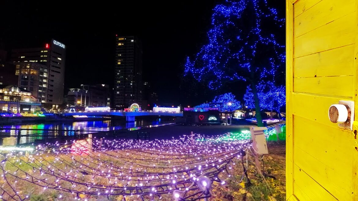 【4K Stroll】A Winter City Walk on the Riverside Among Christmas Illumination 【4K Stroll】A Winter City Walk on the Riverside Among Christmas Illumination