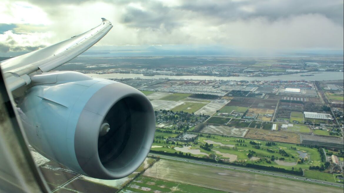 Air Canada Boeing 787-9 Cloudy Morning Arrival at Vancouver Airport | YYZ-YVR