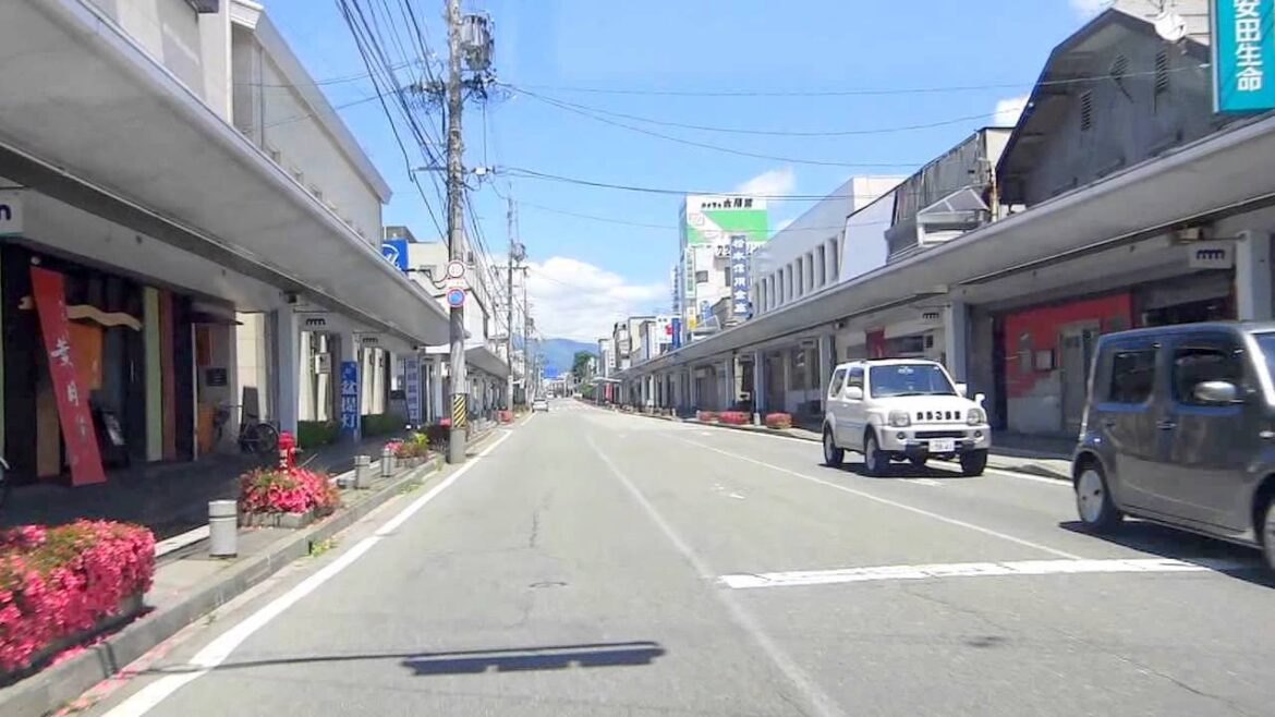MAIN STREET OMACHI CITY,NAGANO PREFECTURE,JAPAN