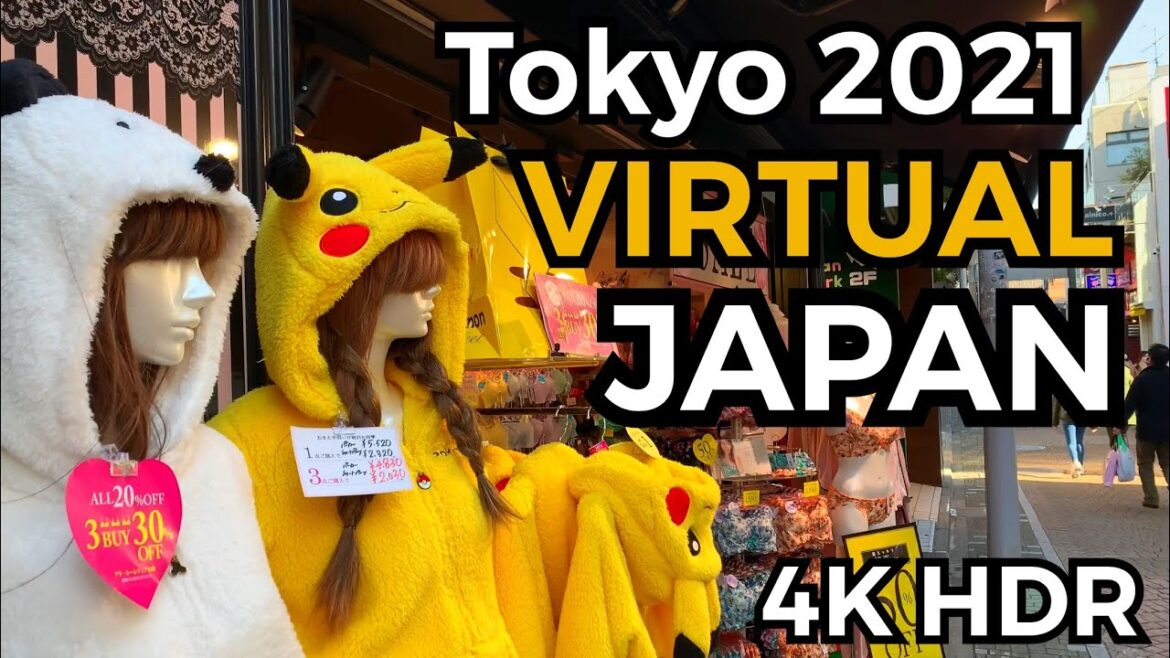 【TOKYO 2021】virtual Japan walk tour 🇯🇵 Harajuku 4K 🇯🇵  Stocksy _ hololive vtuber