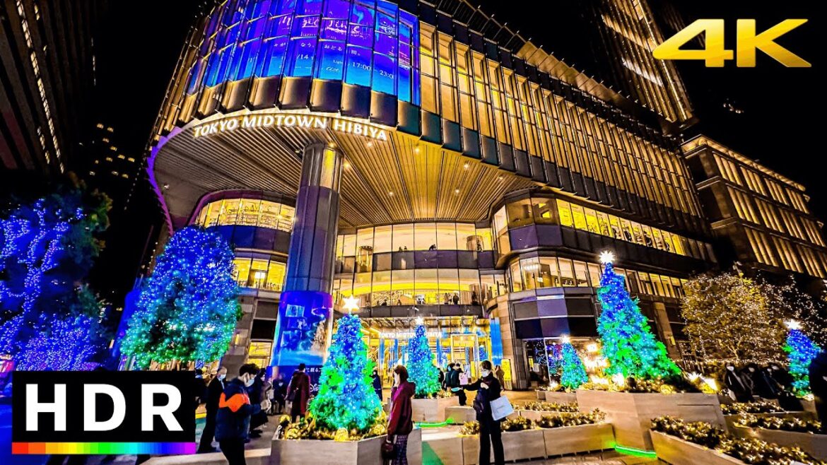 Christmas in Downtown Tokyo 2022 // 4K HDR