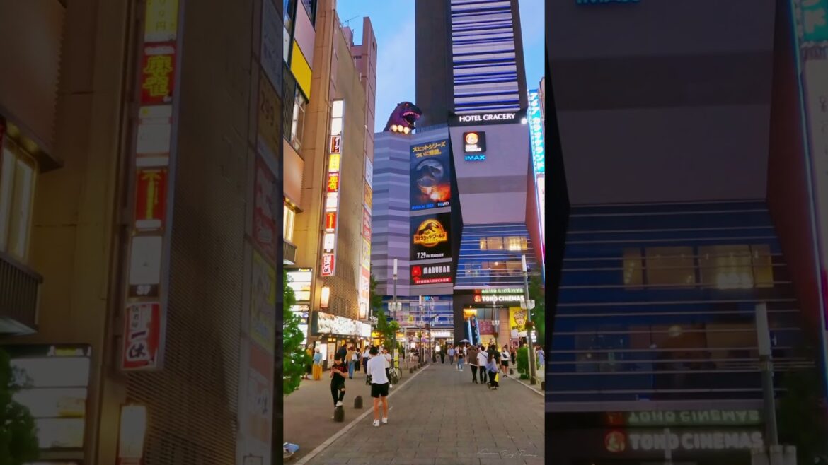 The Godzilla head is a landmark and tourist attraction in Kabukichō, Shinjuku, Tokyo #shorts