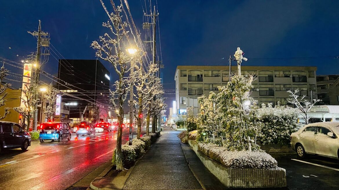 【4K】Night Snow Walk in Japanese Neighborhood (Nagakute, Nagoya) 【4K】Night Snow Walk in Japanese Neighborhood (Nagakute, Nagoya)