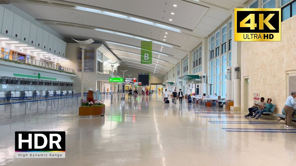 Okinawa Walk - Naha Airport - 4K HDR