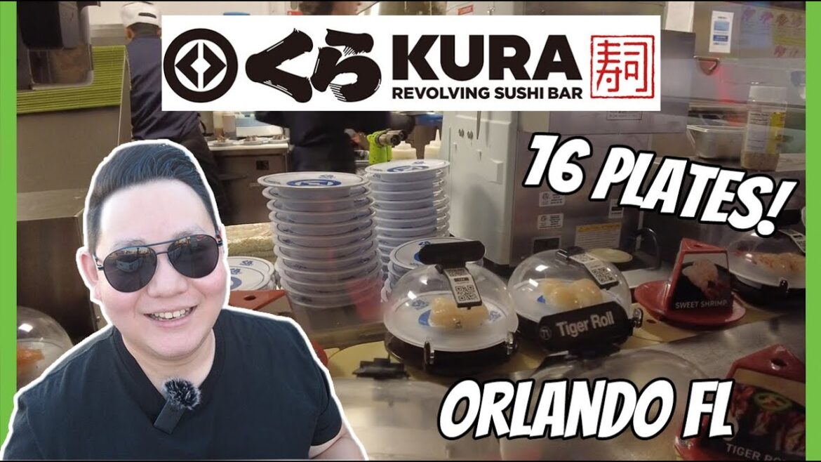 Eating EVERYTHING at KURA SUSHI in Orlando FL | 16 PLATES
