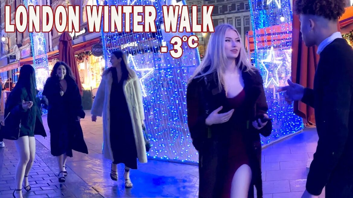London Winter Christmas Walk 2022❄🌡 A Freezing Night in Central London [4K]