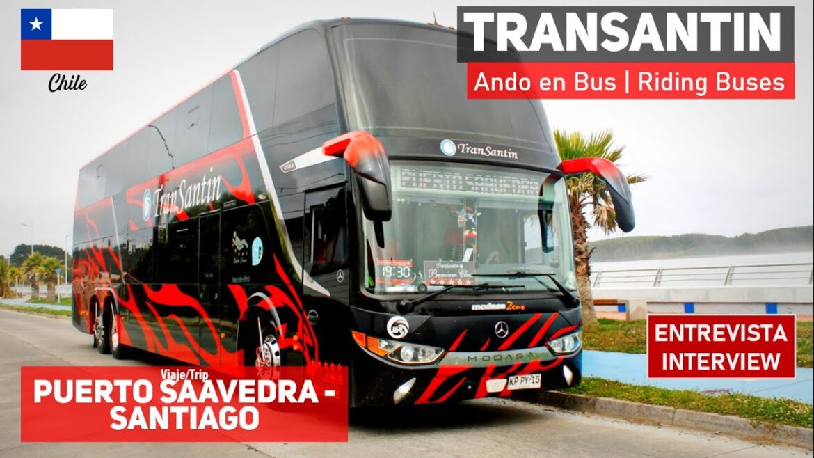 Viaje TRANSANTIN con ENTREVISTA a tripulación, Puerto Saavedra - Santiago en bus Modasa Zeus 3