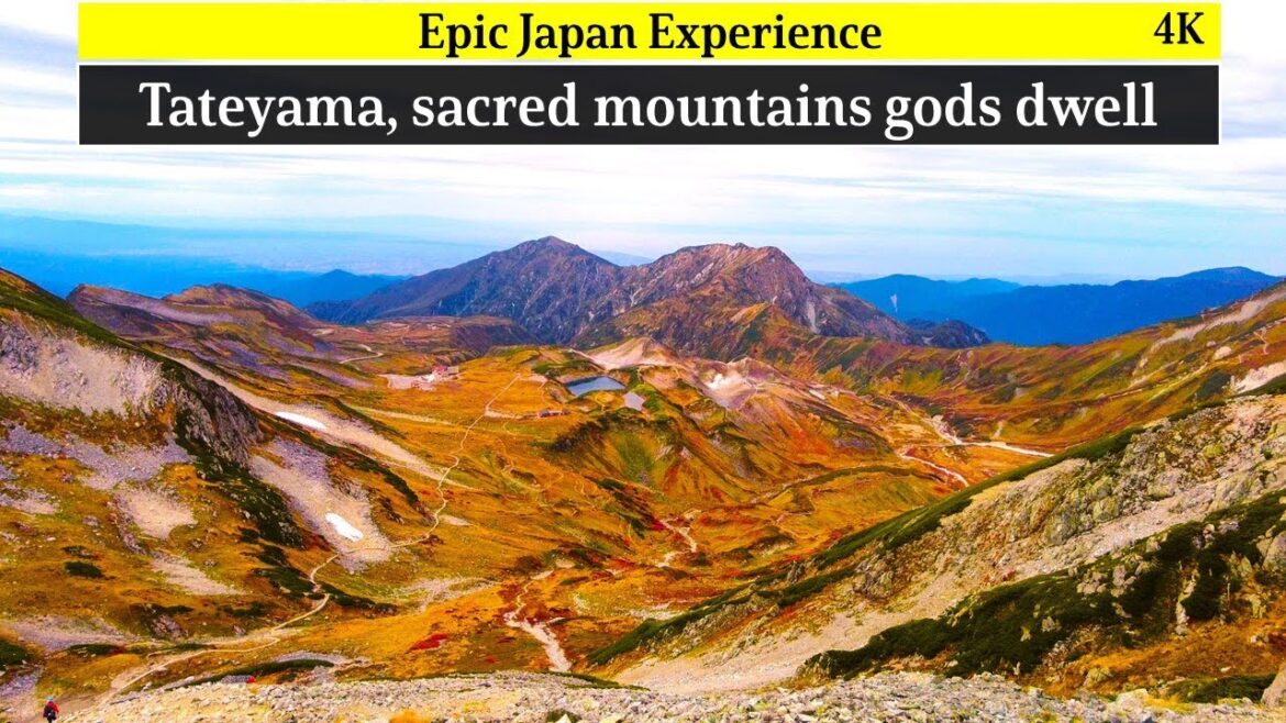 4K: Japan travel. Japan alps Tateyama mountain, sacred place where god dwells.