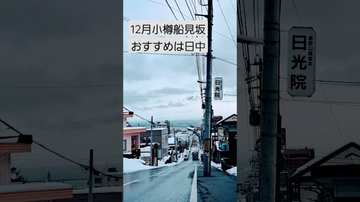 12月の小樽船見坂ってどんな感じ？ #北海道旅行 #北海道 #ライブカメラ #shorts #小樽