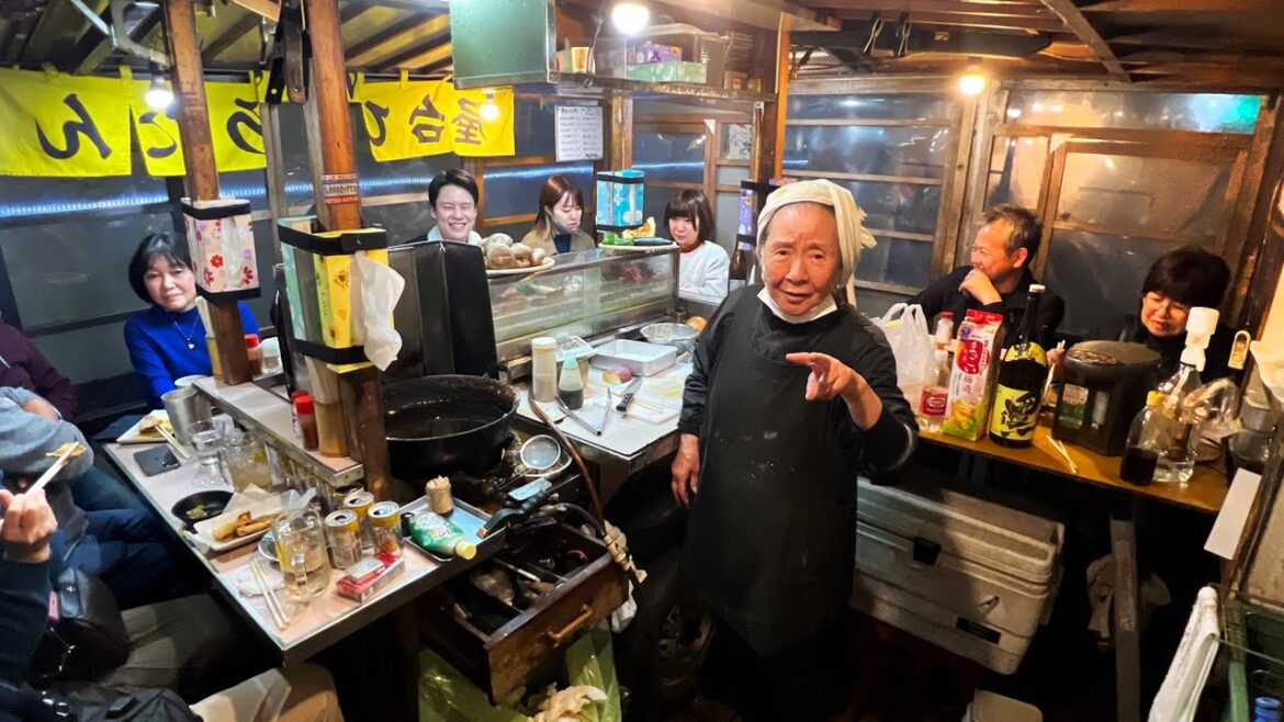 GET OUT! Witty Sharp-tongued OLD LADY runs an energetic YATAI stand