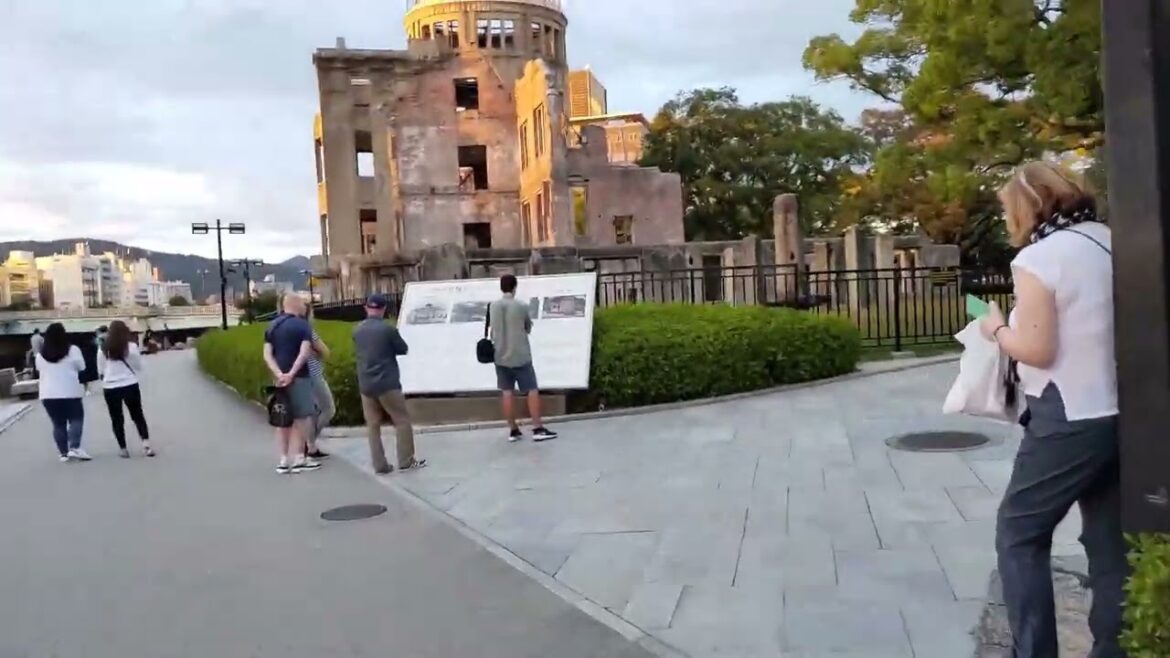 Site of the first Atom bomb attack Atomic Dome  Hiroshima Japan      J A