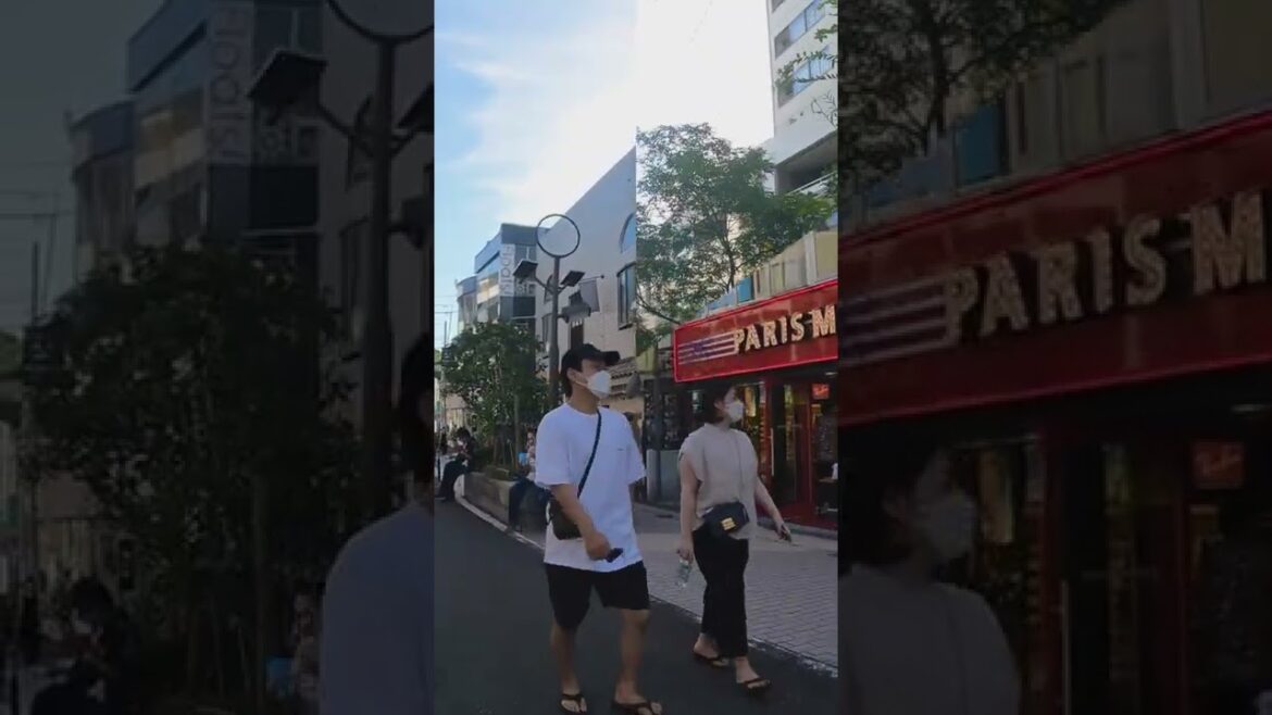 Harajuku to Shibuya Tokyo, in Japan walking tour. #shorts