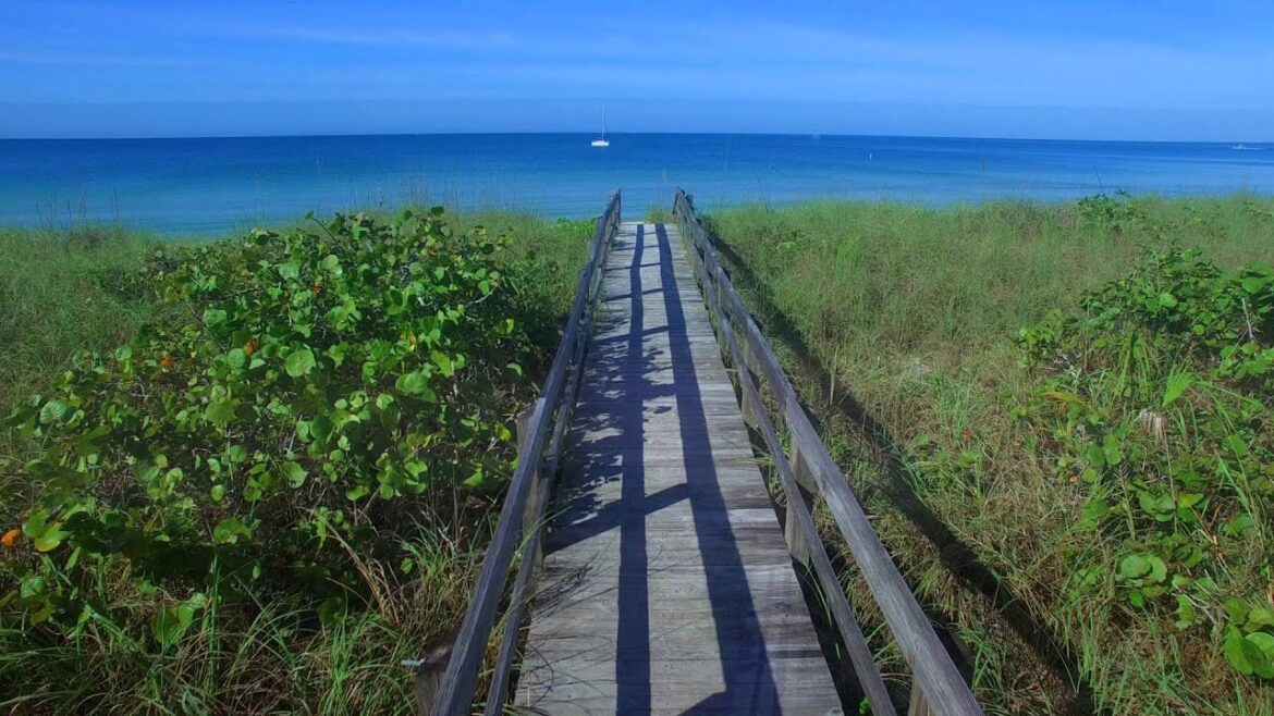 4k Ultra HD Aerial Video of Delnor-Wiggins Pass State Park in Naples, FL