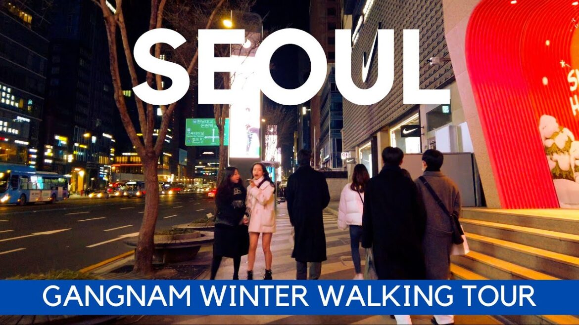 [4k]Seoul Gangnam Winter Walking Tour 4k - South Korea 2022