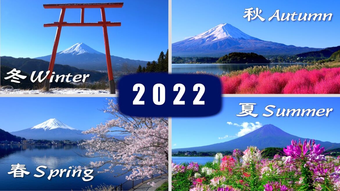 2022 Mt. Fuji  Japan『富士山』 四季の風景 / 初日の出から秋の終わりまで / この1年を振り返る（富士五湖エリア） [4K] #MtFuji #FourSeasons