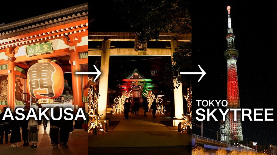 4K Asakusa to TOKYO SKYTREE Night Walk | 浅草浅草寺~スカイツリーまで夜散歩 4K Asakusa to TOKYO SKYTREE Night Walk | 浅草浅草寺~スカイツリーまで夜散歩