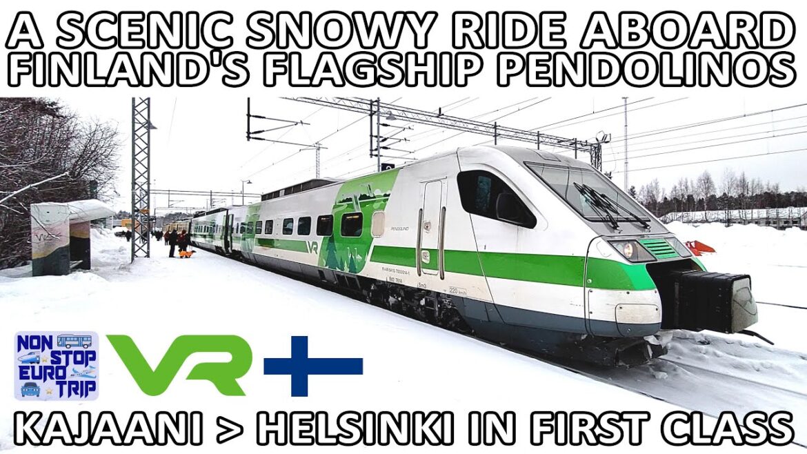 A SCENIC SNOWY RIDE ABOARD VR FINLAND'S FANTASTIC PENDOLINOS / KAJAANI TO HELSINKI IN FIRST CLASS A SCENIC SNOWY RIDE ABOARD VR FINLAND'S FANTASTIC PENDOLINOS / KAJAANI TO HELSINKI IN FIRST CLASS