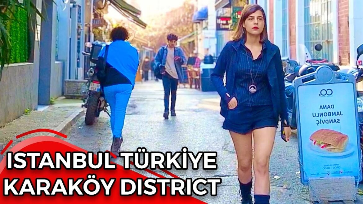 ISTANBUL TURKEY 2022 KARAKOY NEIGHBOURHOOD 24 DECEMBER WALKING  TOUR [4K UHD 60FPS