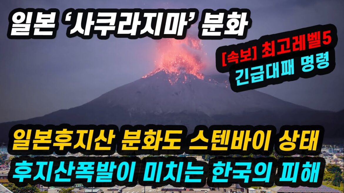 방구석르포 4K🎤 일본 '사쿠라지마' 분화 🌋[속보]최고레벨5 긴급대피 중, 후지산 분화도 이미 스텐바이, 후지산이 폭발한다면