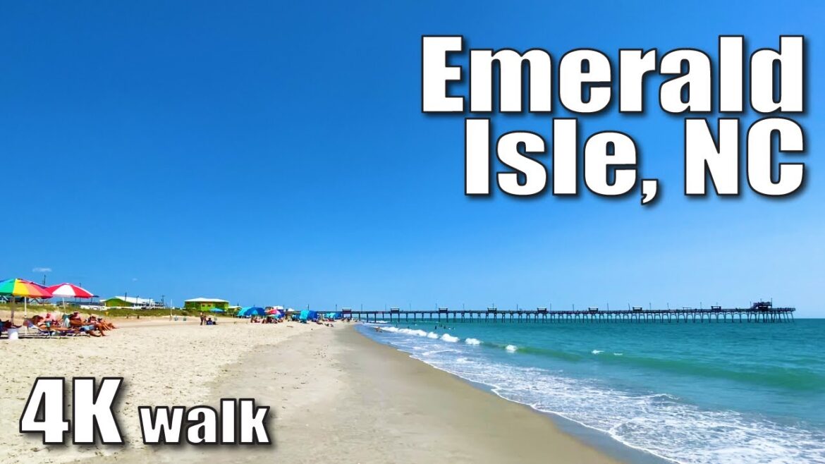 Walking Emerald Isle Beach, North Carolina, 4K Binaural Audio, Slow TV