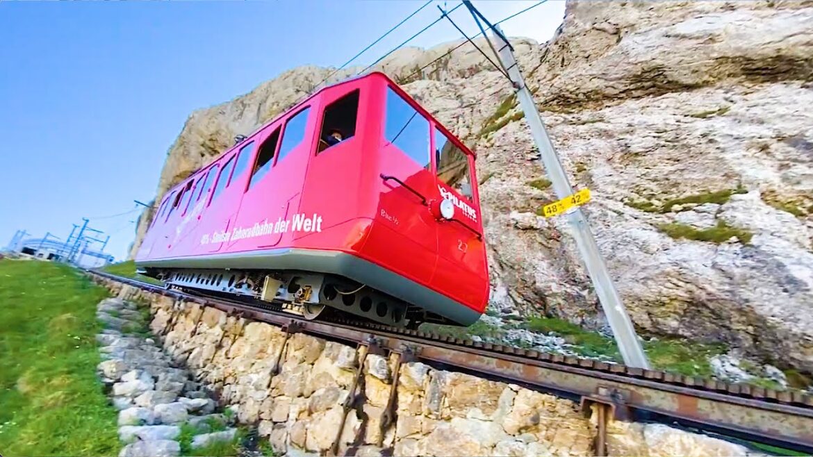 🇨🇭Riding the Steepest Amazing Train in Switzerland | Pilatus Bahn