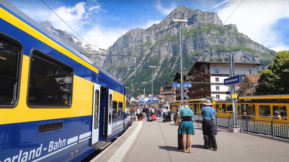 🇨🇭Riding on Fairytale-like Train from Interlaken to Grindelwald Switzerland 🇨🇭Riding on Fairytale-like Train from Interlaken to Grindelwald Switzerland