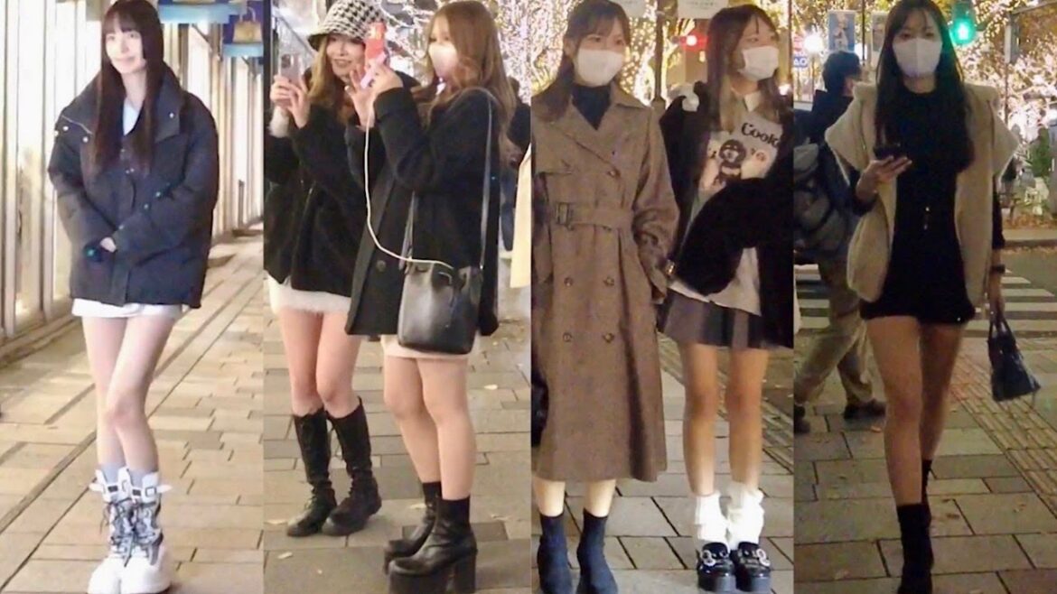 4K 60, Merry Christmas! Harajuku Omotesando where the most beautiful girls and women gather in Japan