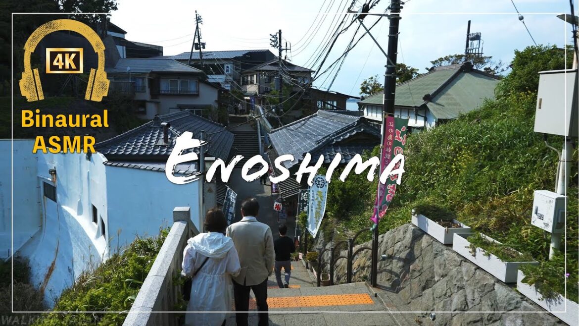 [4K HDR] Enoshima Virtual Tour , Binaural recording｜江の島を散歩（バイノーラル録音）