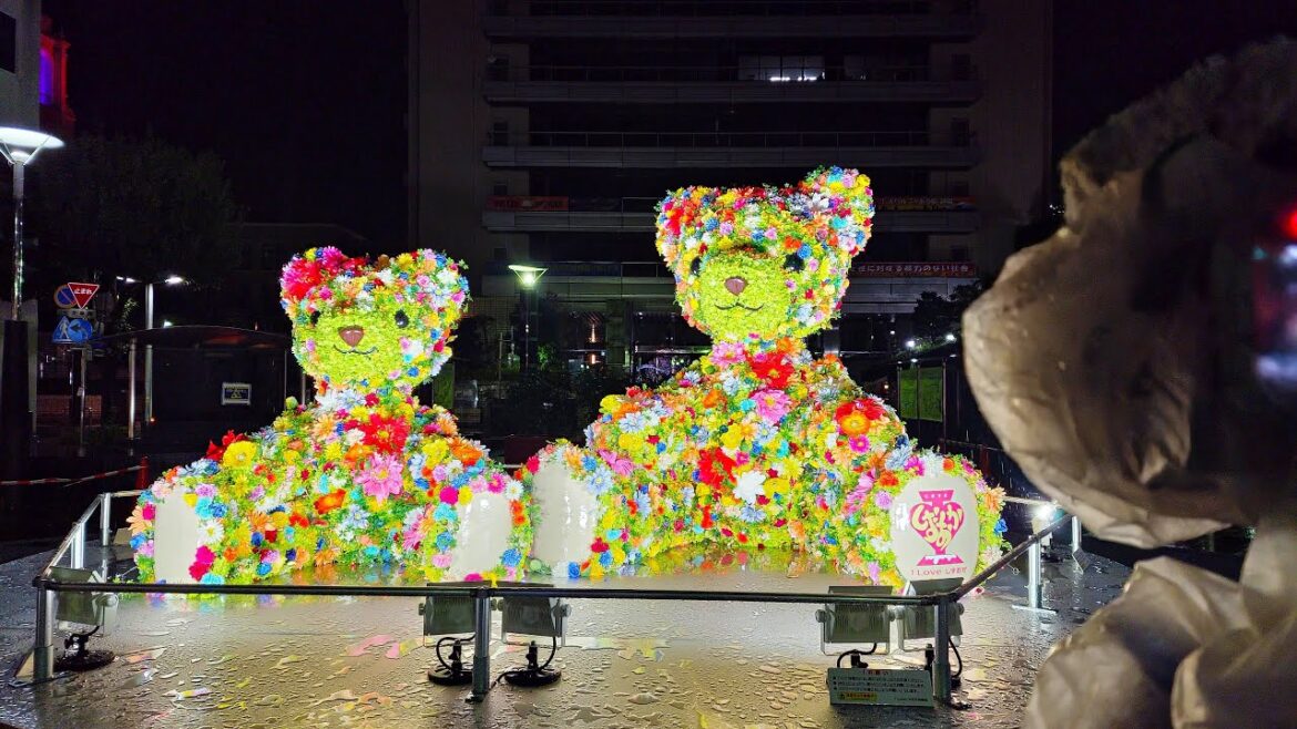 Japan - Christmas lights of rainy Shizuoka ・4K HDR