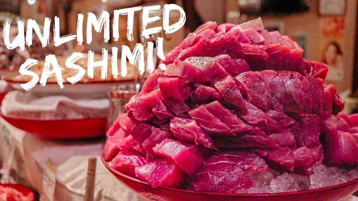 Sashimi Mountains in Asakusa, Tokyo | Taiko Chaya Seafood Restaurant Sashimi Mountains in Asakusa, Tokyo | Taiko Chaya Seafood Restaurant