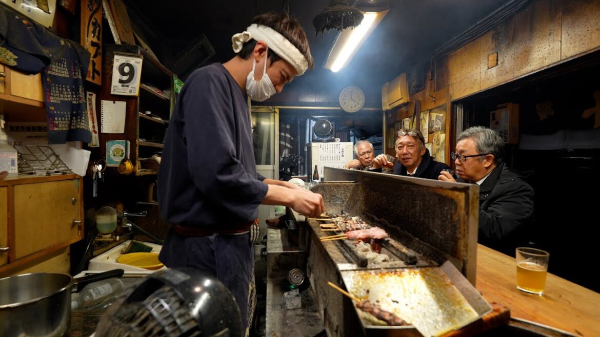 Retro Eel Skewer in a Retro Restaurant Tokyo. From Head to Fillet to Tail Long Ver. #food #japan Retro Eel Skewer in a Retro Restaurant Tokyo. From Head to Fillet to Tail Long Ver. #food #japan